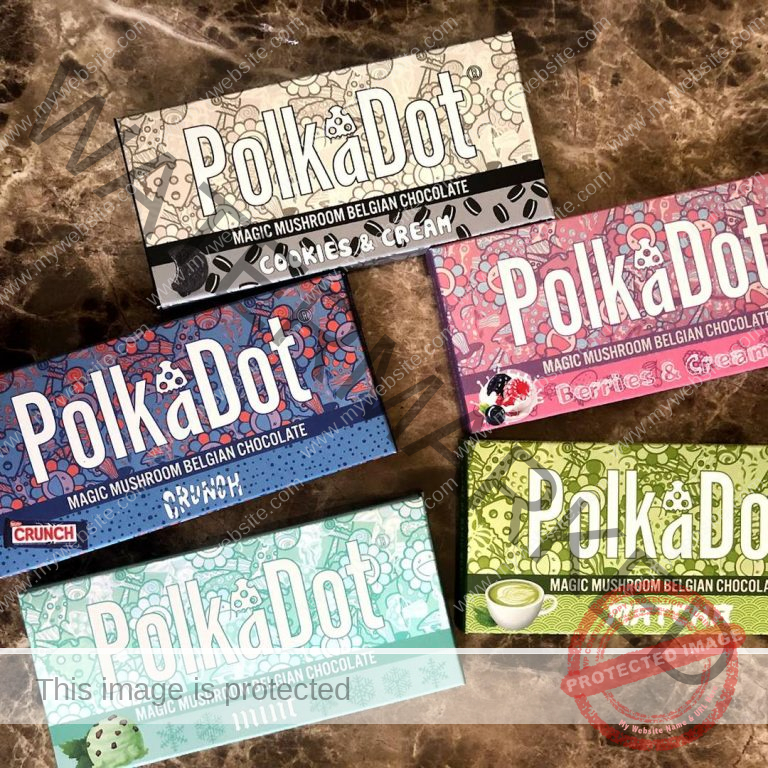 Polka Dot Mushroom Chocolate Bar